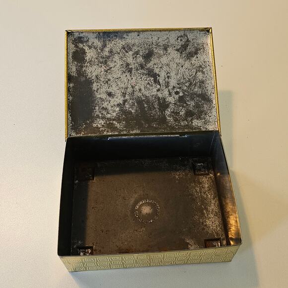 Vintage West Germany Decorative Metal Box with Painted Horses Gold Tone - Picture 2 of 10